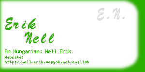 erik nell business card